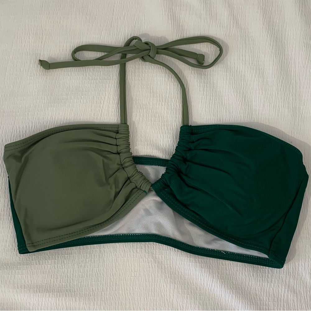 Two- Toned Green Shein Bikini Top